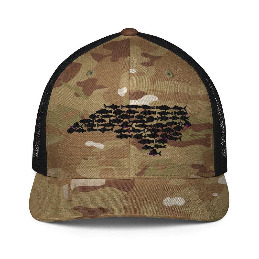 Camo NC Saltwater Fish Hat